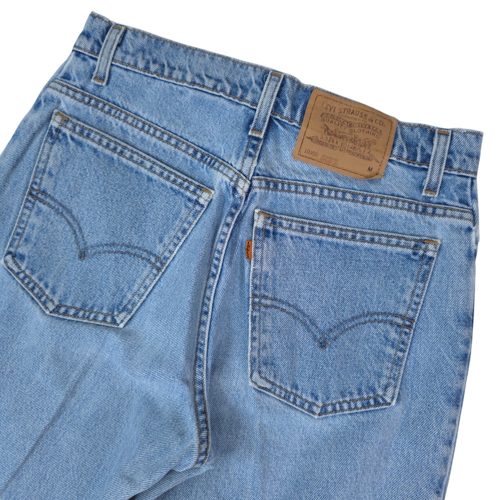 Levis 950 Jeans Women 11M Light Wash Orange Tab Made in USA High Rise 90s Mom